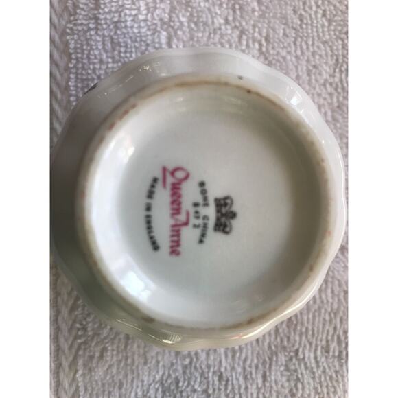 Queen Anne Bone China-England-gold Trim-creamer & Sugar-2 1/2” Tall - Picture 4 of 5